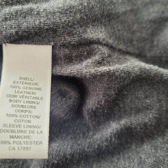 Banana Republic Grey Leather Moto Jacket - Picture 7 of 7